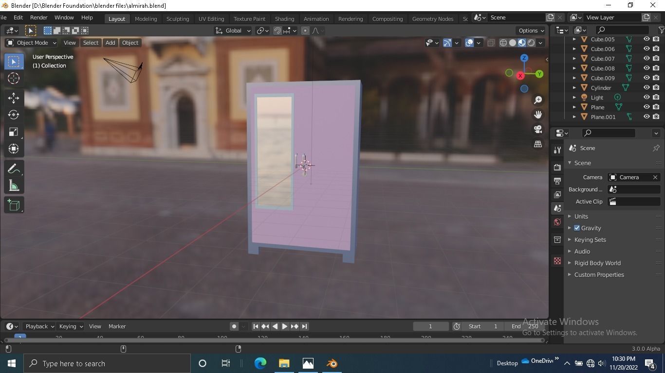 Almirah box Low-poly 3D model_9