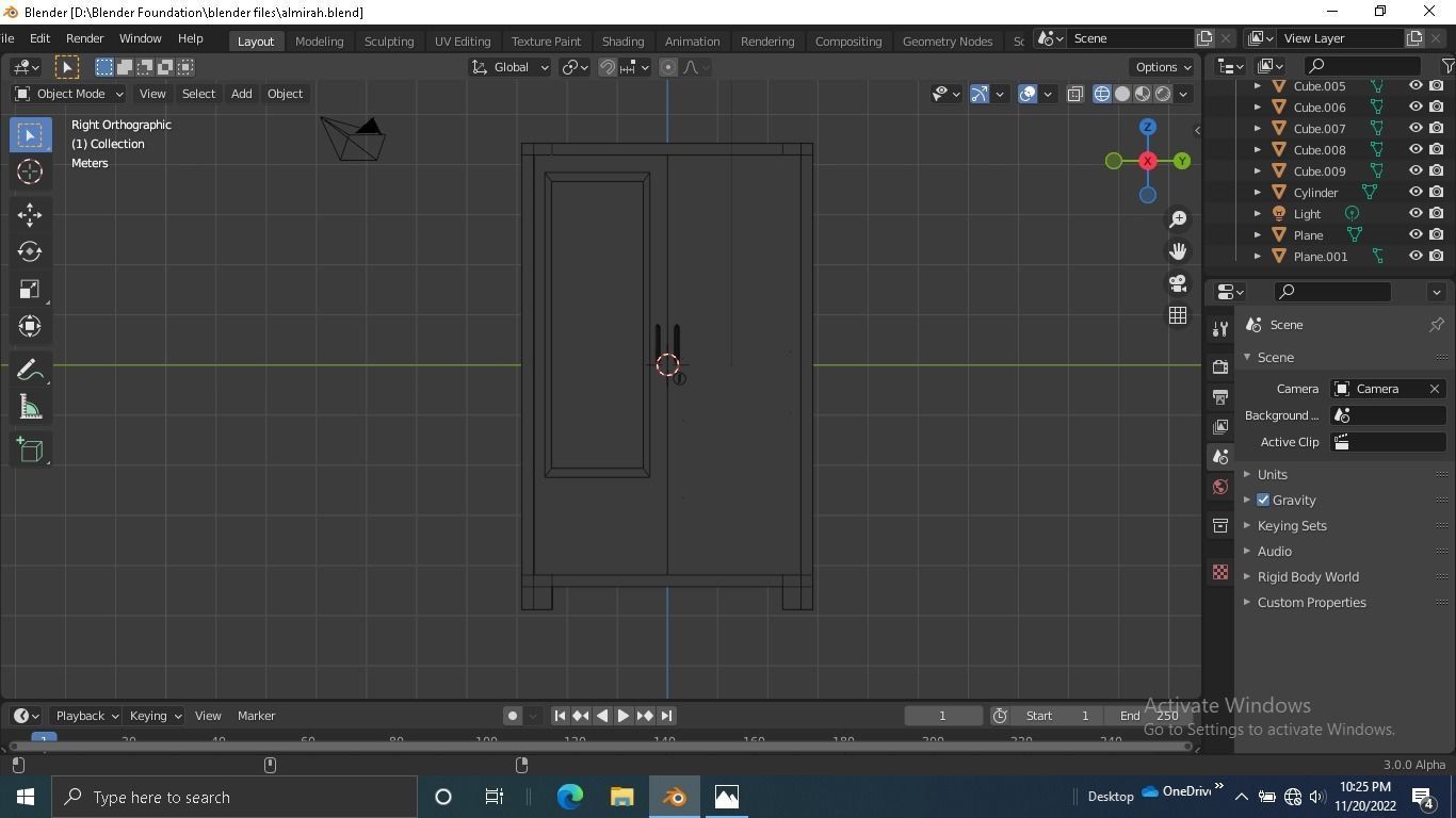 Almirah box Low-poly 3D model_5
