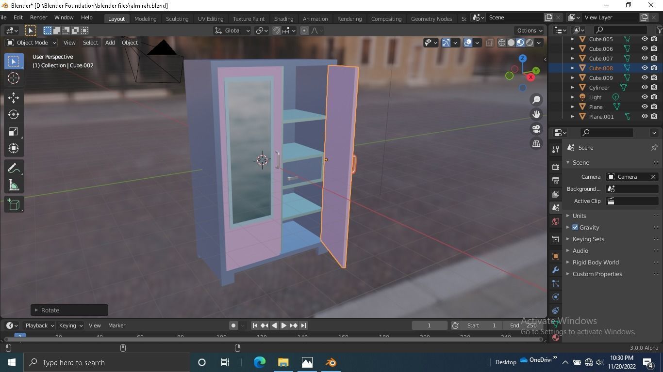 Almirah box Low-poly 3D model_11