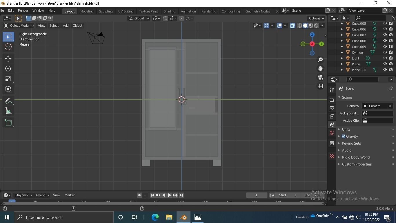 Almirah box Low-poly 3D model_4