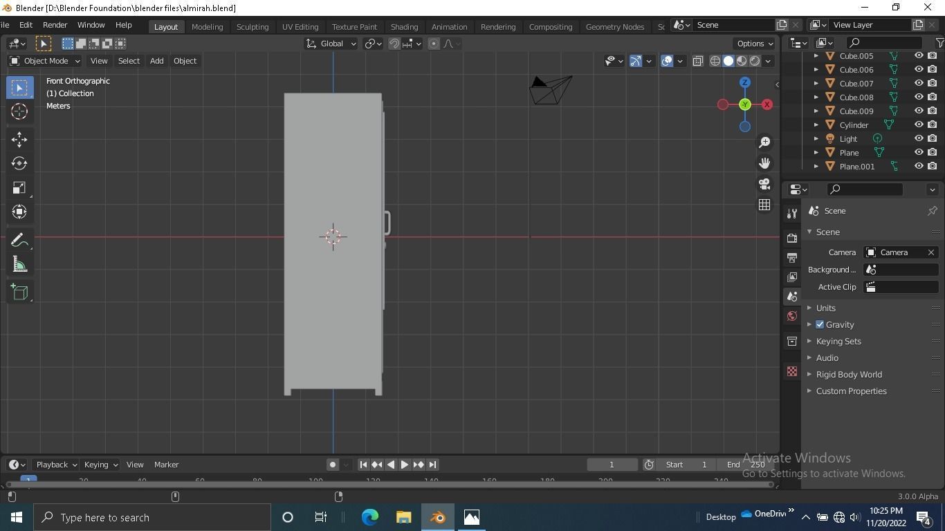 Almirah box Low-poly 3D model_3
