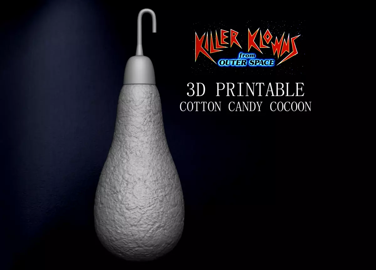 3D PRINTABLE COTTON CANDY COCOON CLOSED VERSION - KILLER KLOWNS 3D print model_0