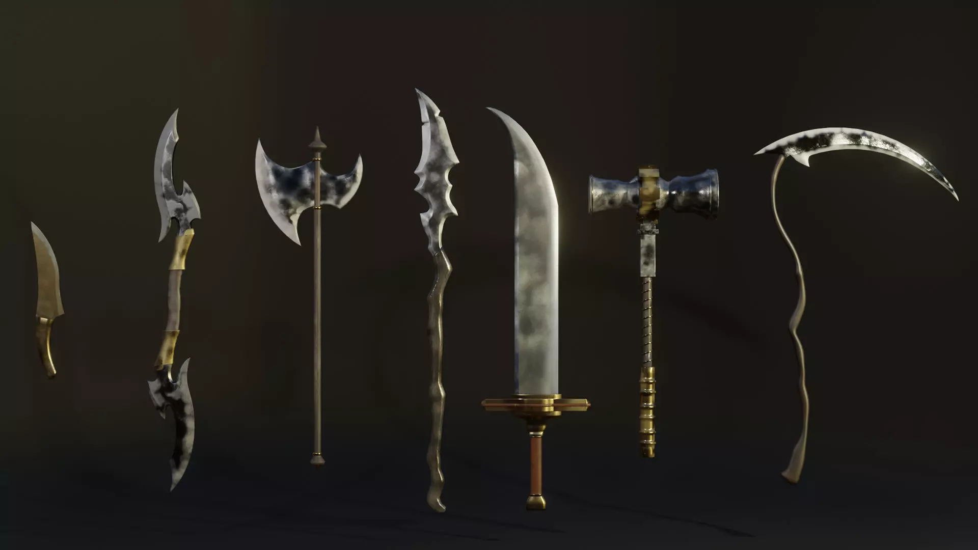 RPG Blades 3D model_0