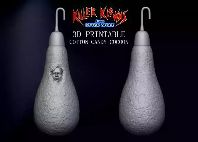 3D PRINTABLE COTTON CANDY COCOON - TWO PACK - KILLER KLOWNS  3D print model
