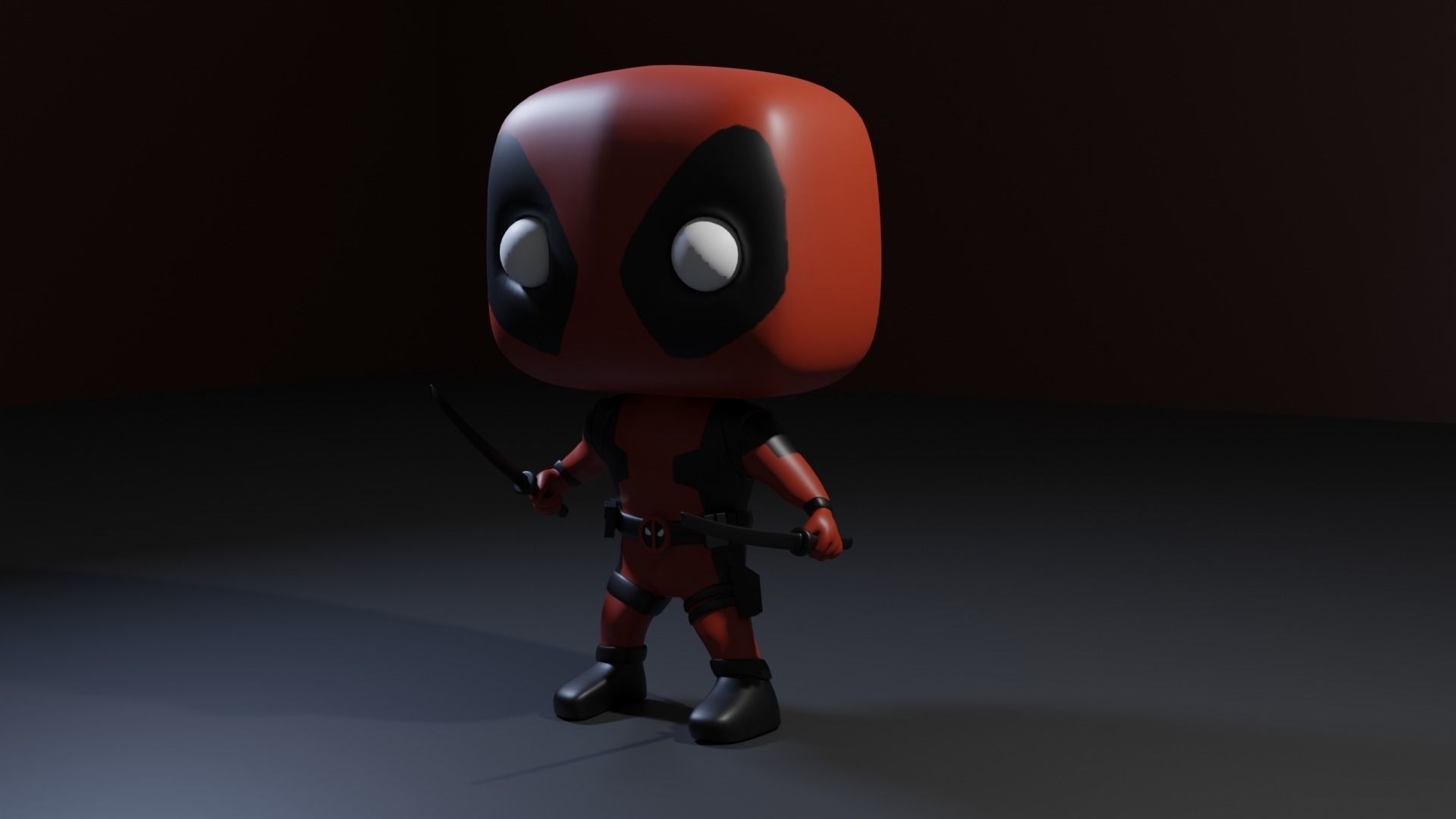 Deadpool Funko Pop 3D model_1