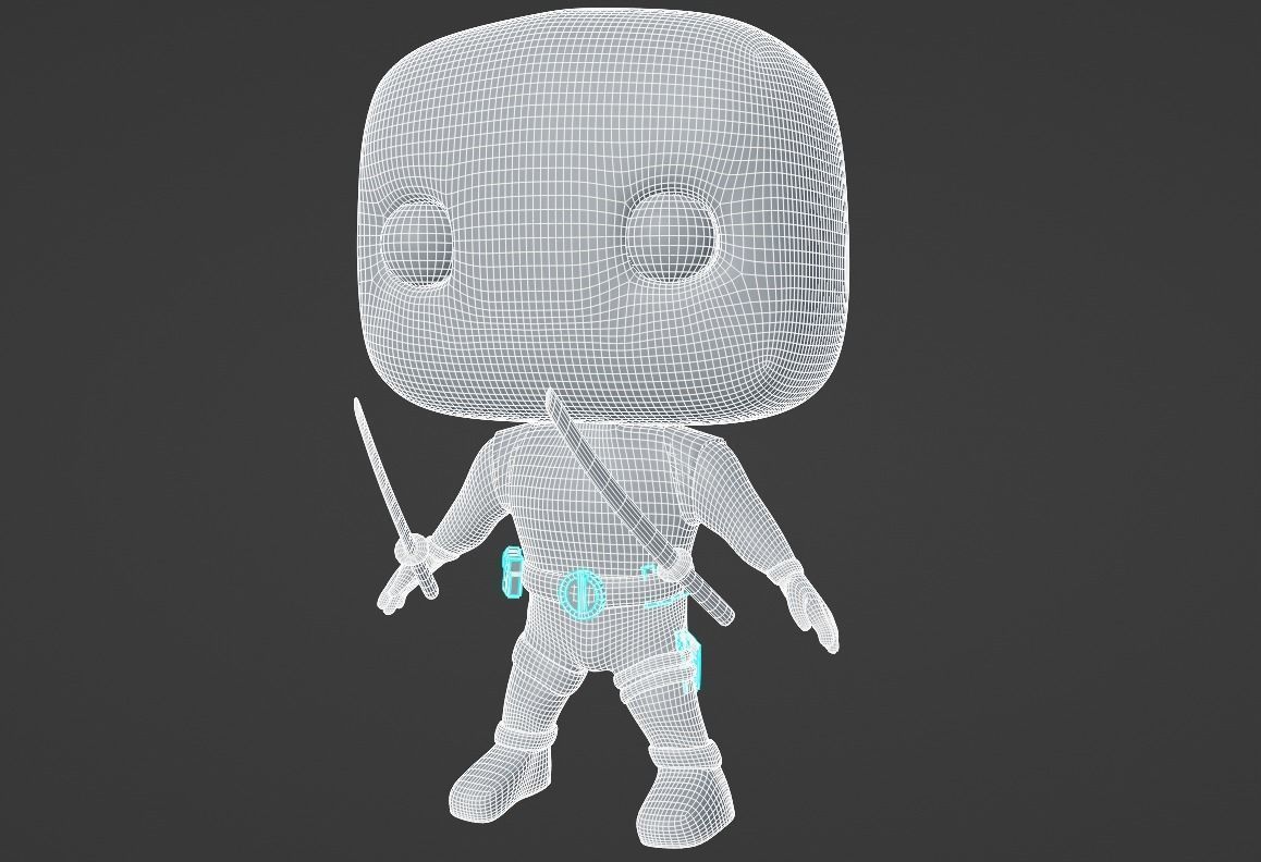 Deadpool Funko Pop 3D model_2