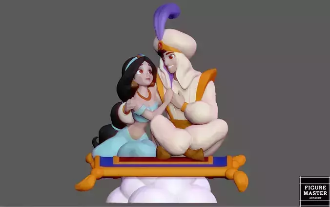 ALADDIN JASMINE PRINCESS CARPET STATUE DISNEY ANIME CHARACTER