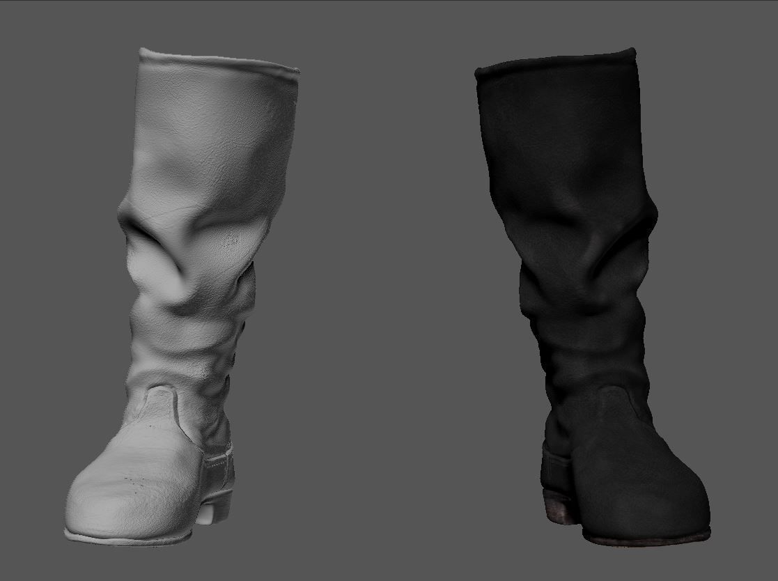 Army Leather Boots Low-poly 3D model_15