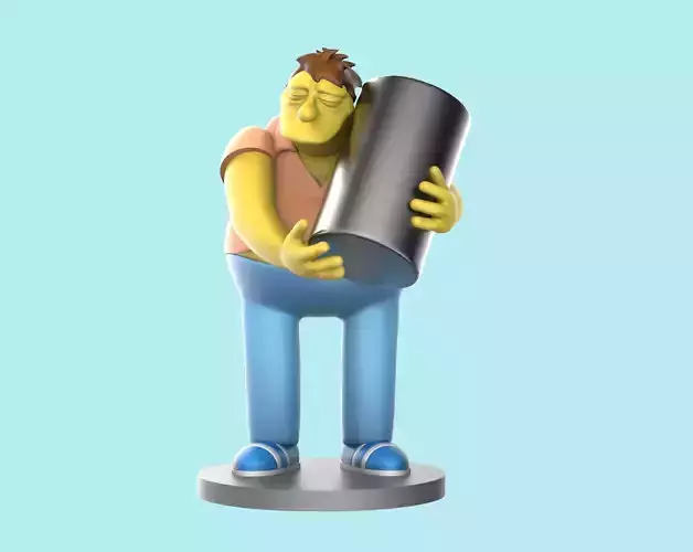 Barney The Simpsons Beer Stand 3D print model