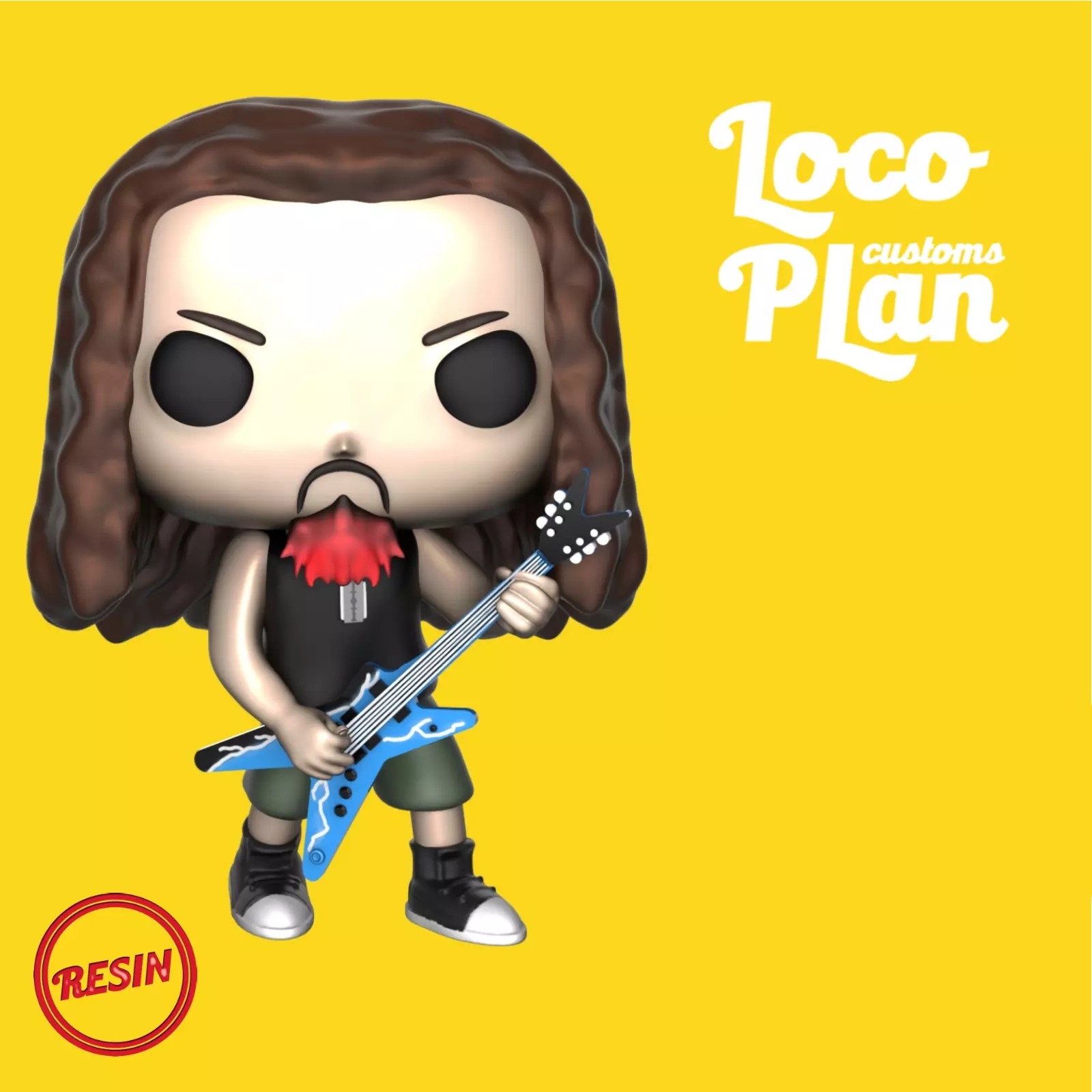 Dimebag Darrell Custom Funko 3D print model_0
