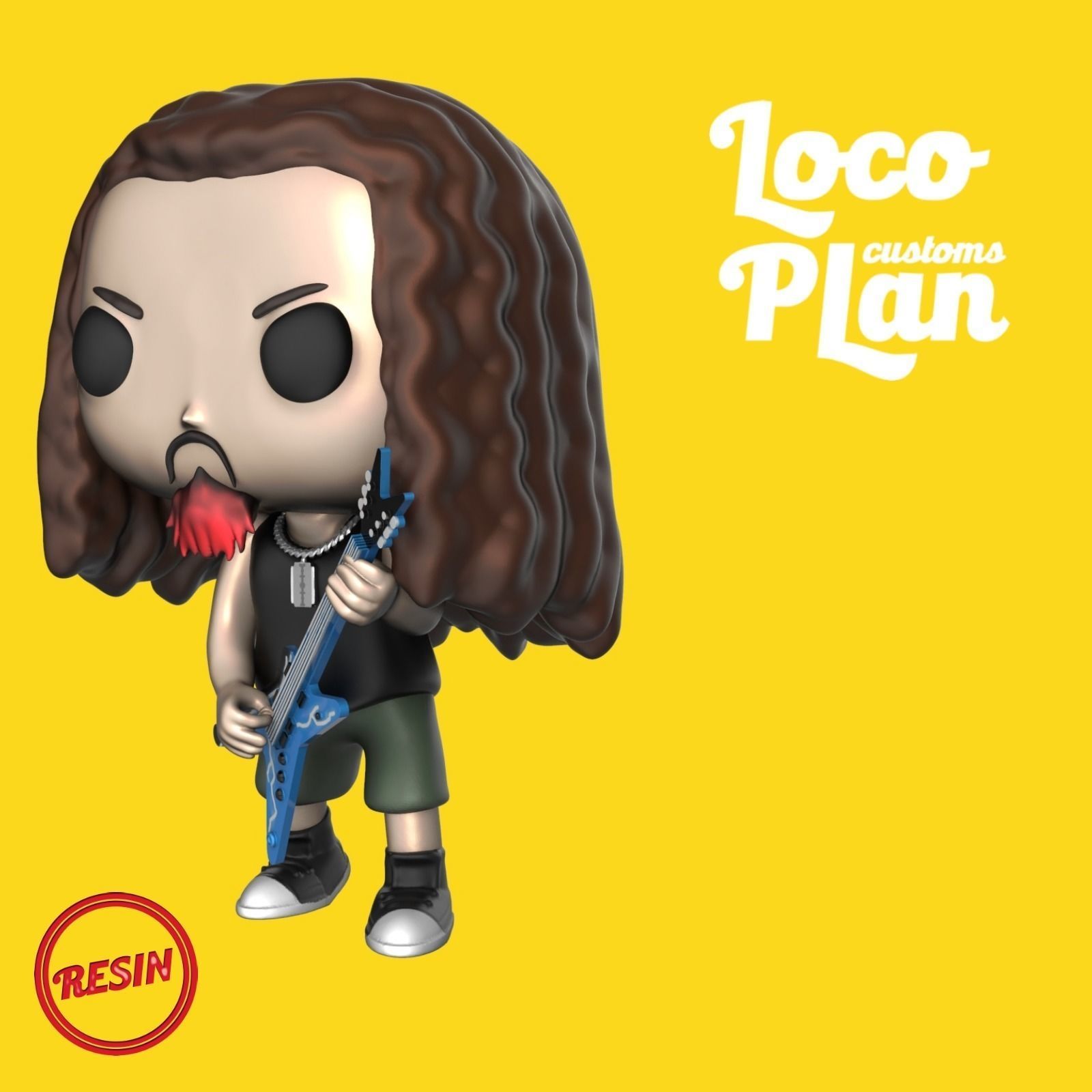 Dimebag Darrell Custom Funko 3D print model_1