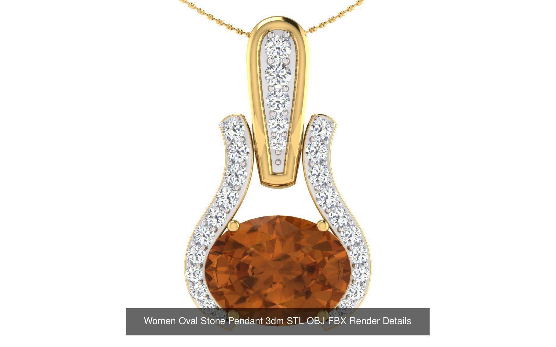 35 Women Oval Stone Pendants Collection _40