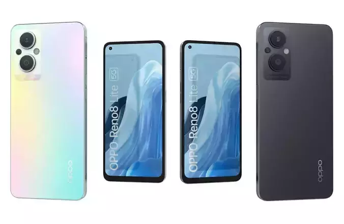 Oppo Reno8 Lite 5G Cosmic Black And Champagne Silver