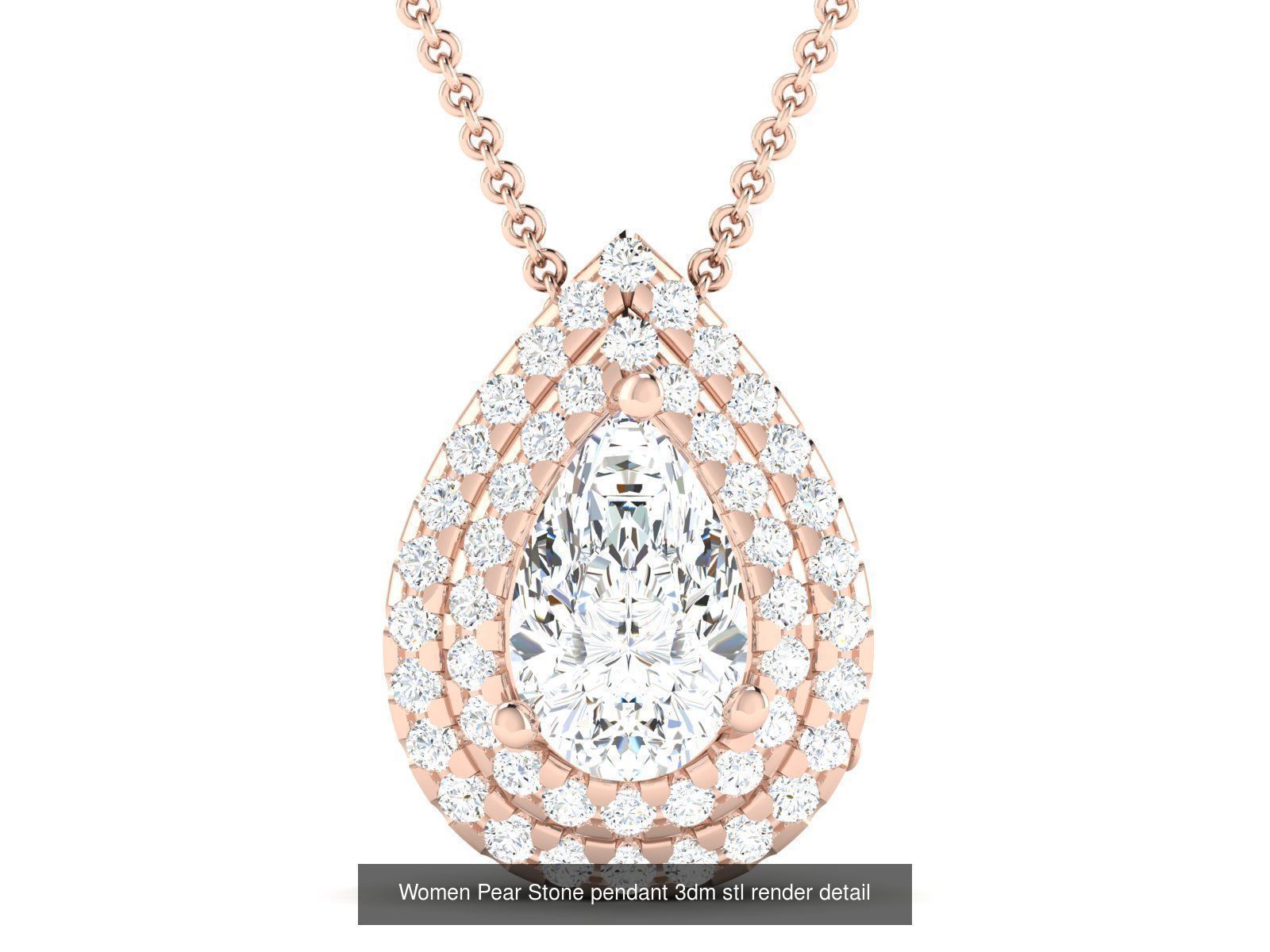 40 Women Pear Stone Pendants Collection _18