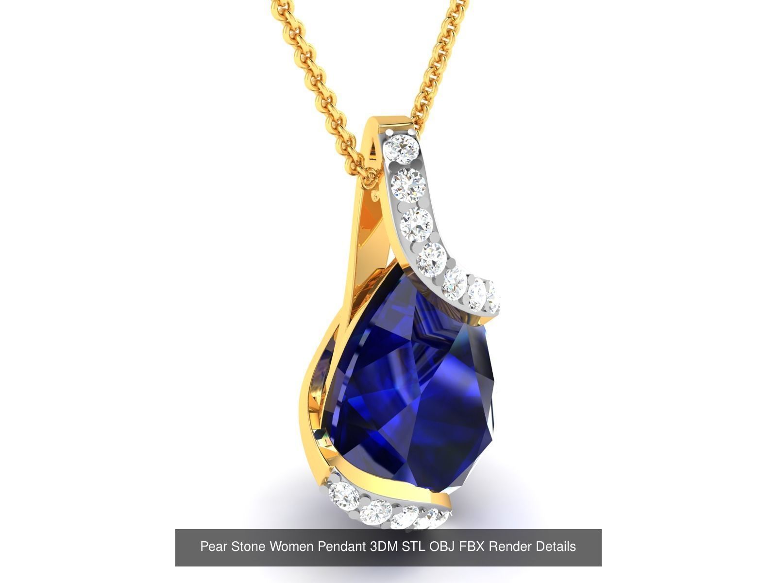 40 Women Pear Stone Pendants Collection _29