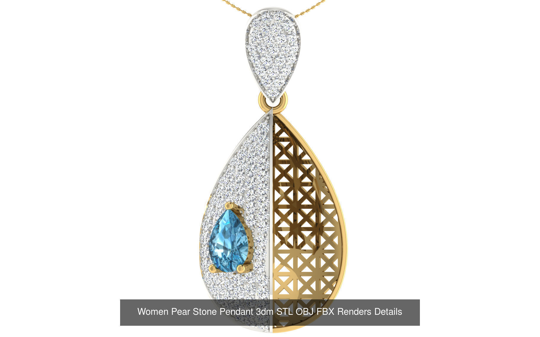 40 Women Pear Stone Pendants Collection _42