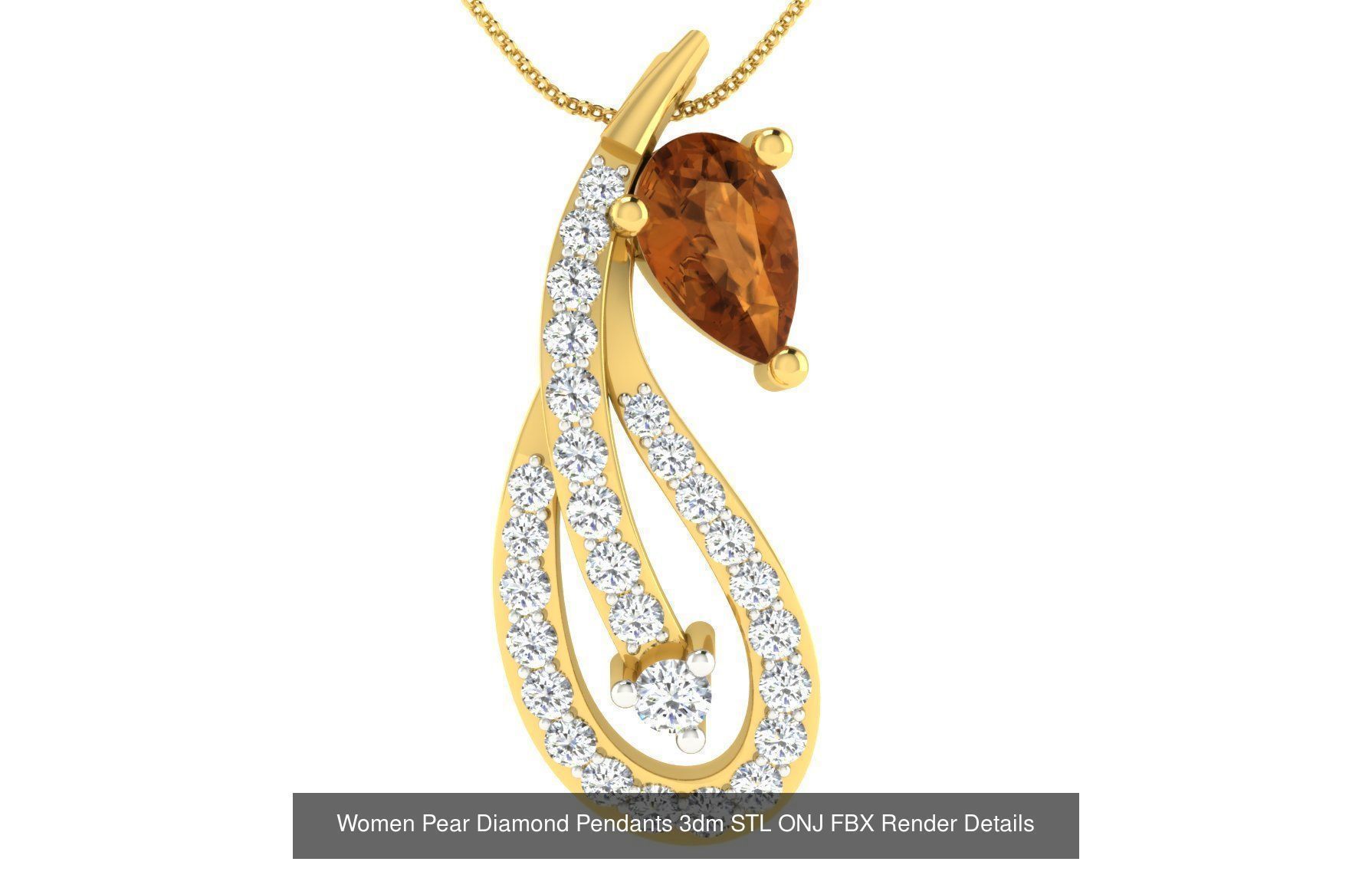 40 Women Pear Stone Pendants Collection _35