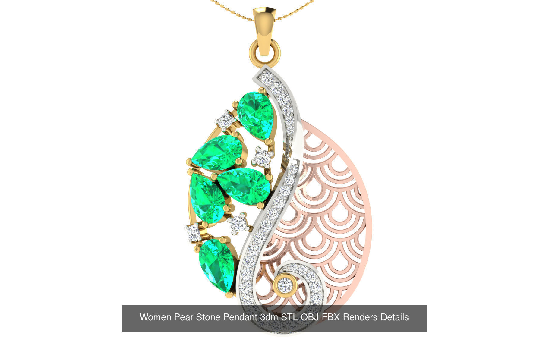 40 Women Pear Stone Pendants Collection _41