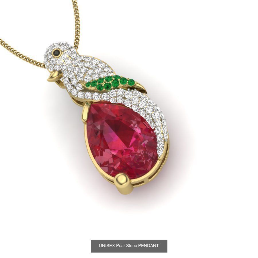 40 Women Pear Stone Pendants Collection _8