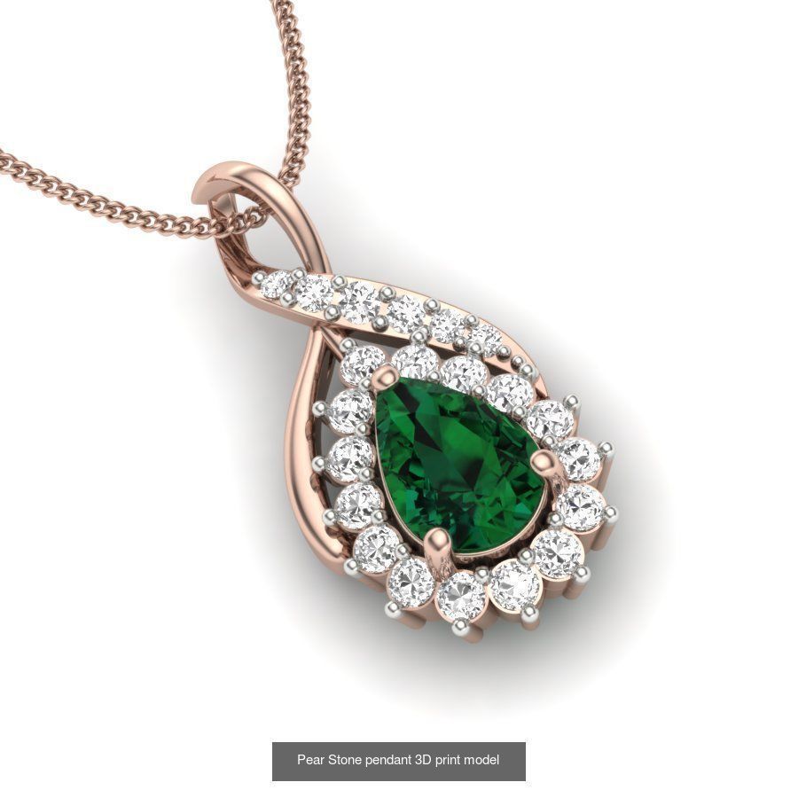 40 Women Pear Stone Pendants Collection _16