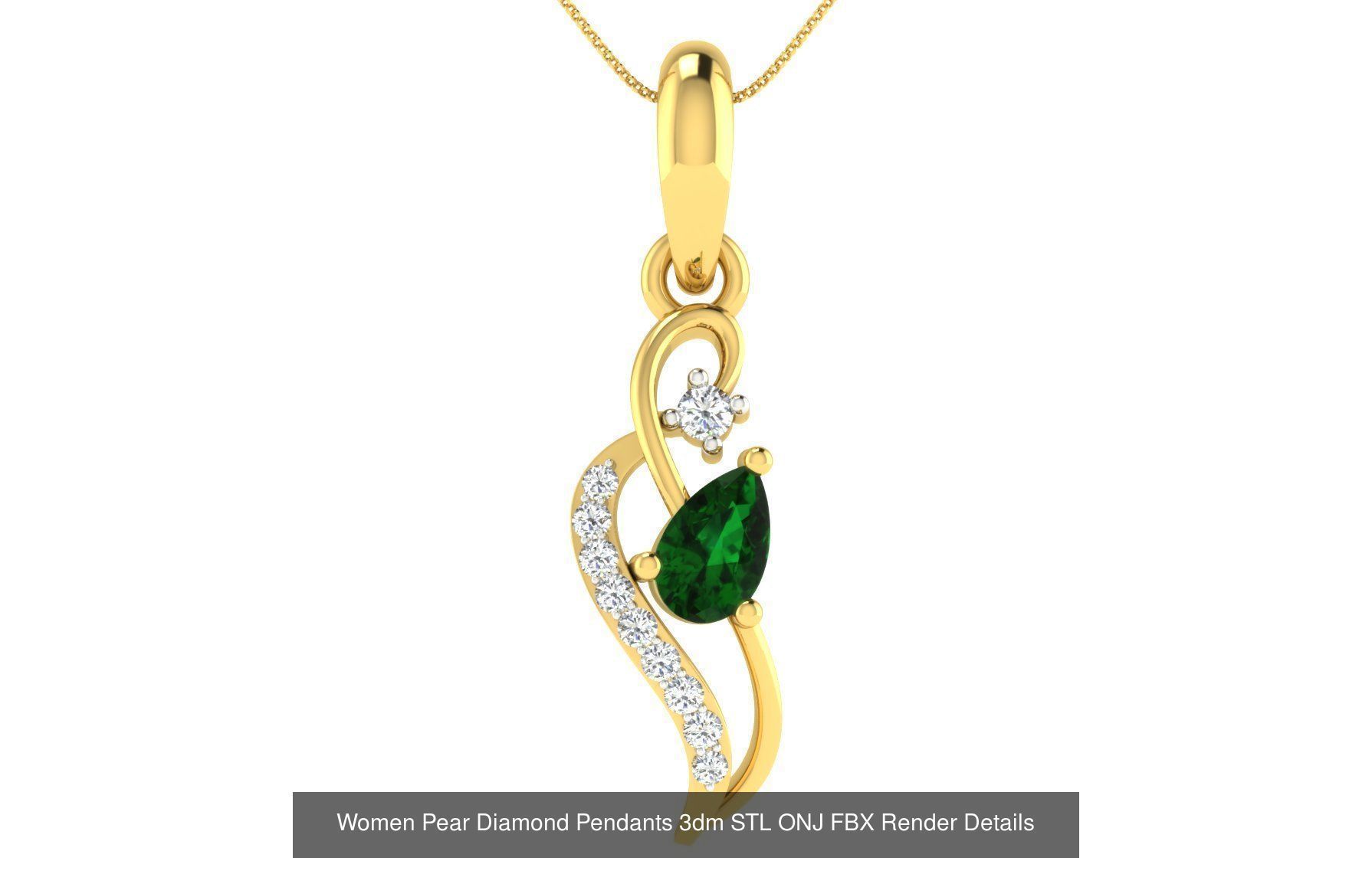 40 Women Pear Stone Pendants Collection _33