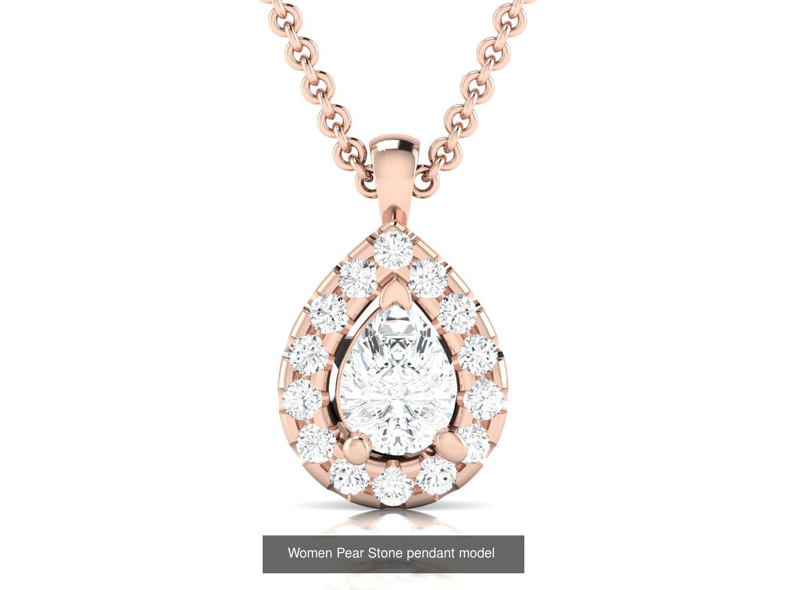 40 Women Pear Stone Pendants Collection _20