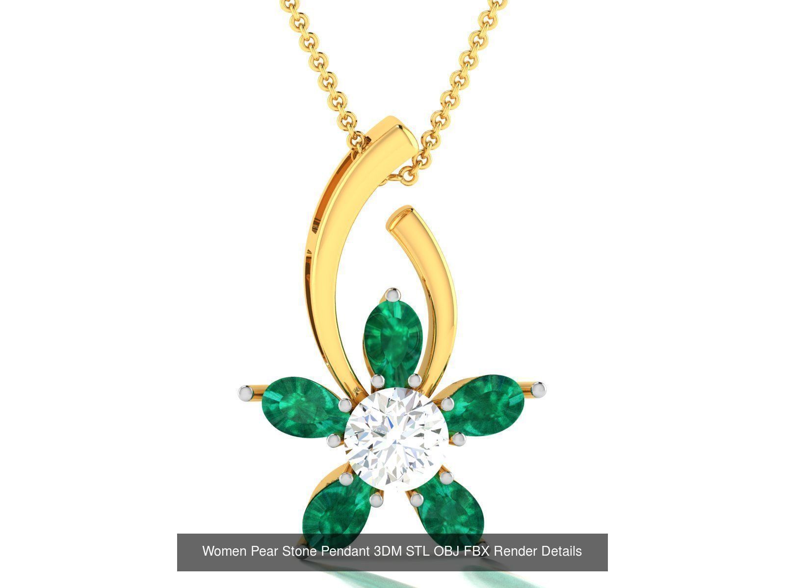 40 Women Pear Stone Pendants Collection _27