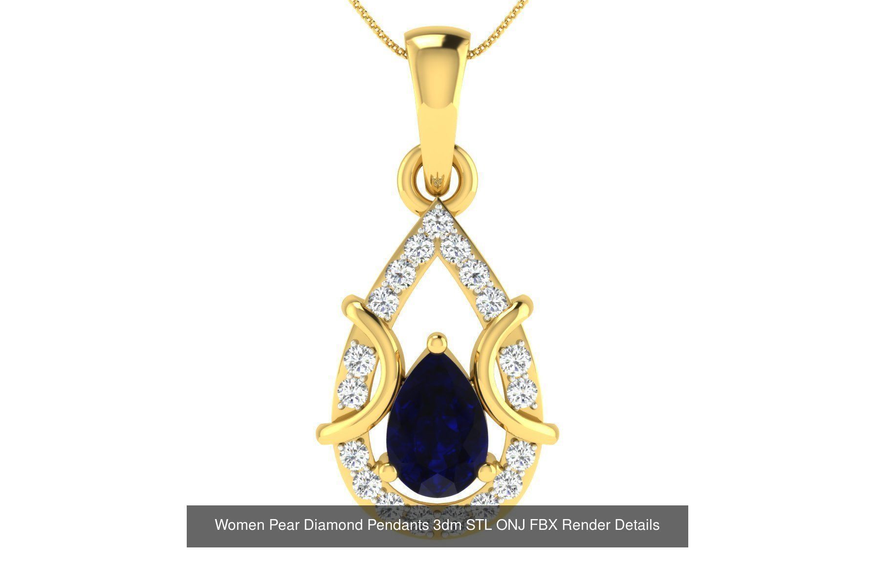 40 Women Pear Stone Pendants Collection _32