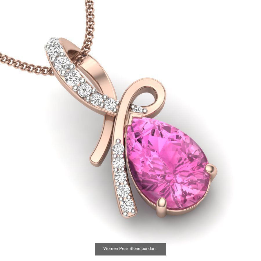 40 Women Pear Stone Pendants Collection _15
