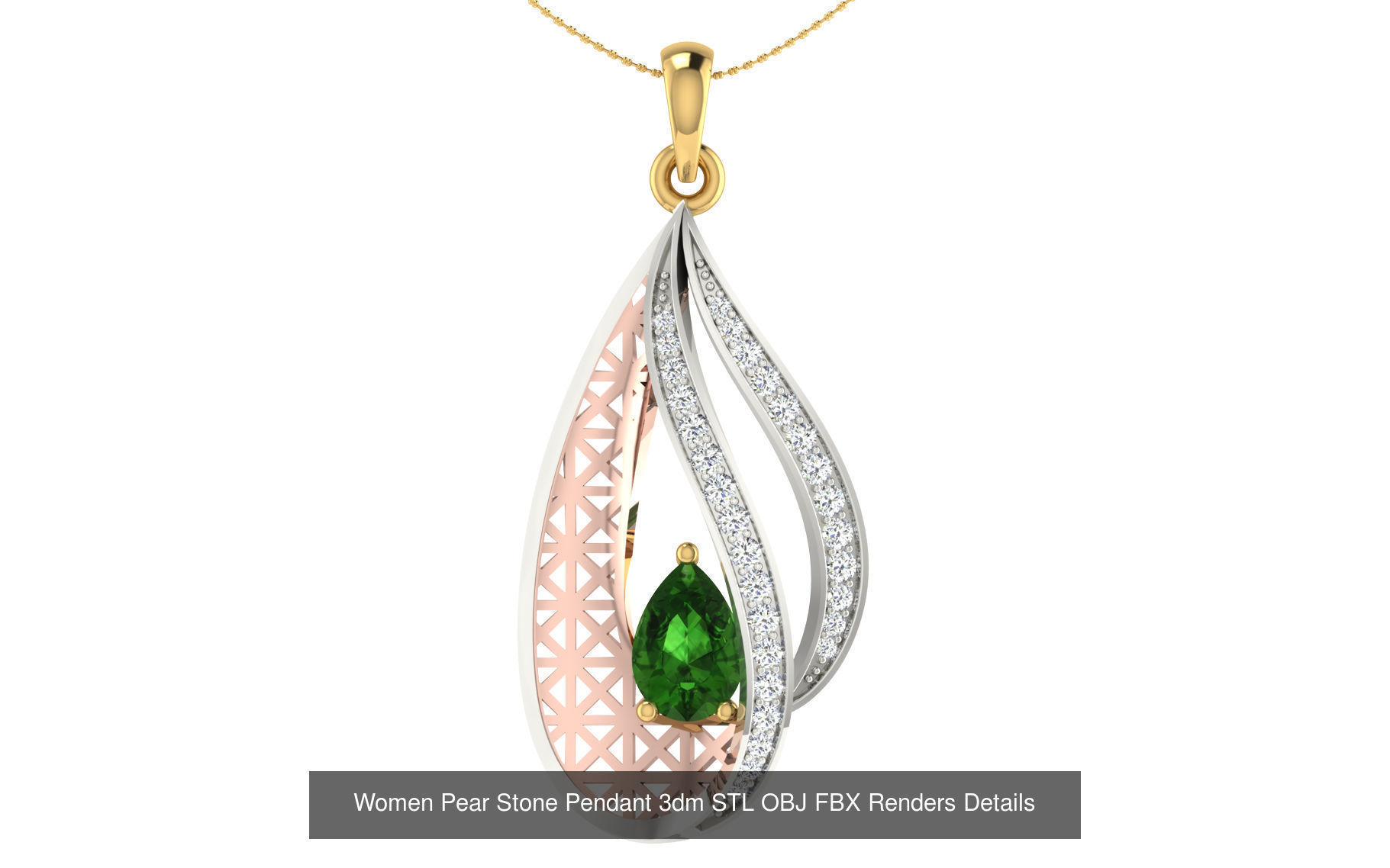 40 Women Pear Stone Pendants Collection _40