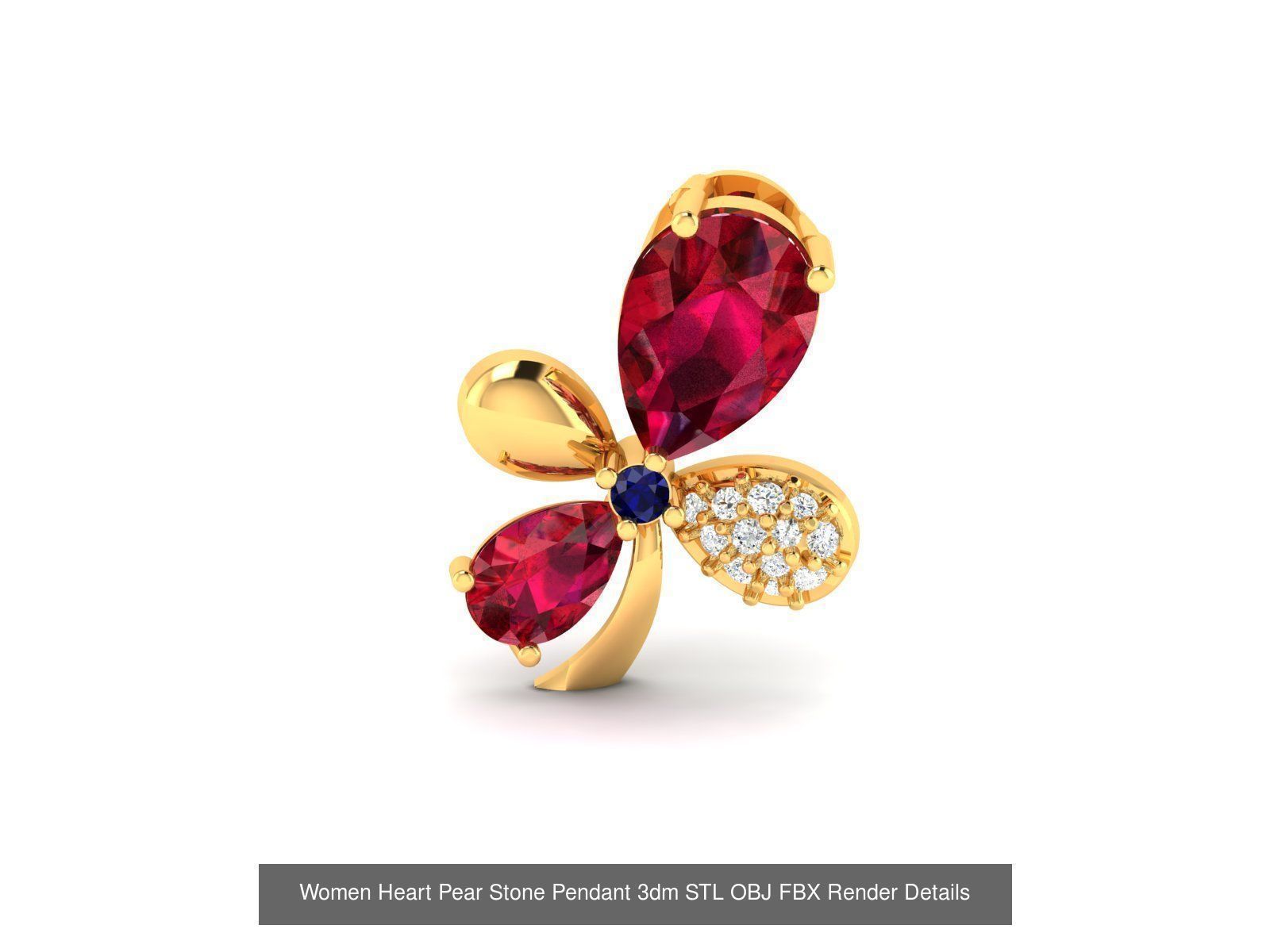 40 Women Pear Stone Pendants Collection _24