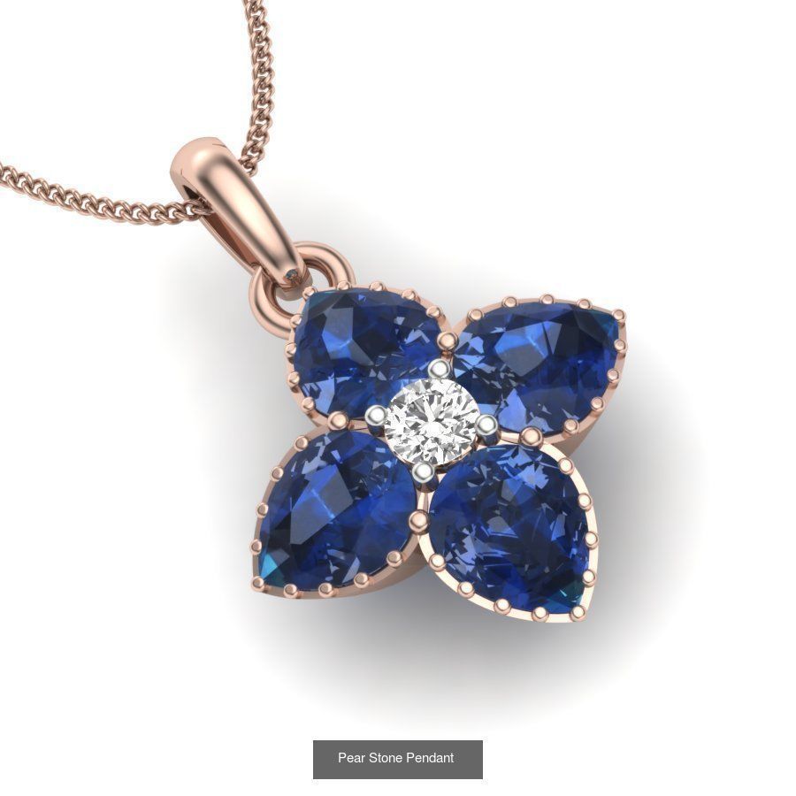 40 Women Pear Stone Pendants Collection _17