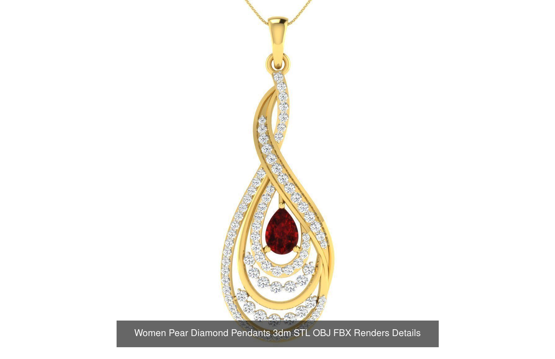 40 Women Pear Stone Pendants Collection _36