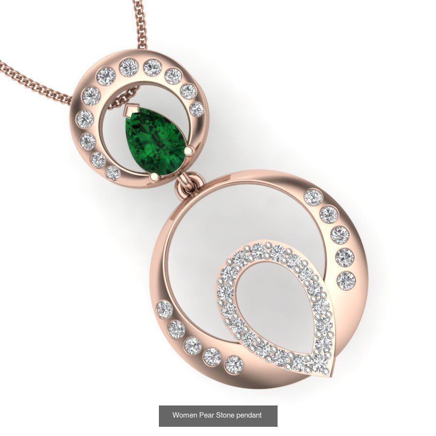 40 Women Pear Stone Pendants Collection _11