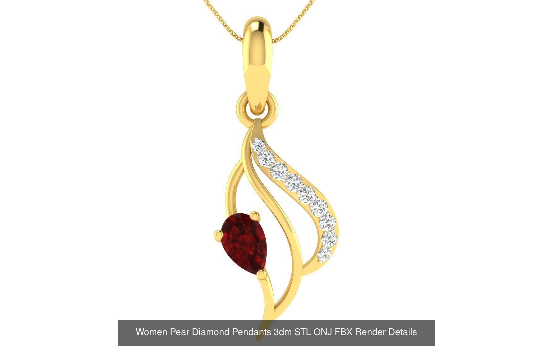 40 Women Pear Stone Pendants Collection _34