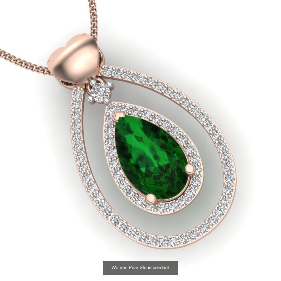 40 Women Pear Stone Pendants Collection _10