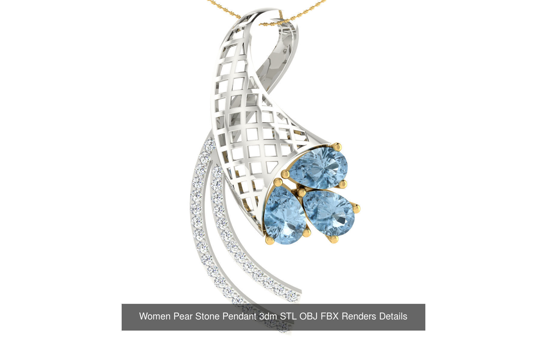 40 Women Pear Stone Pendants Collection _39