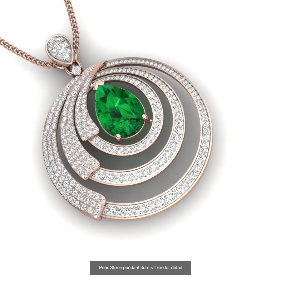 40 Women Pear Stone Pendants Collection _7