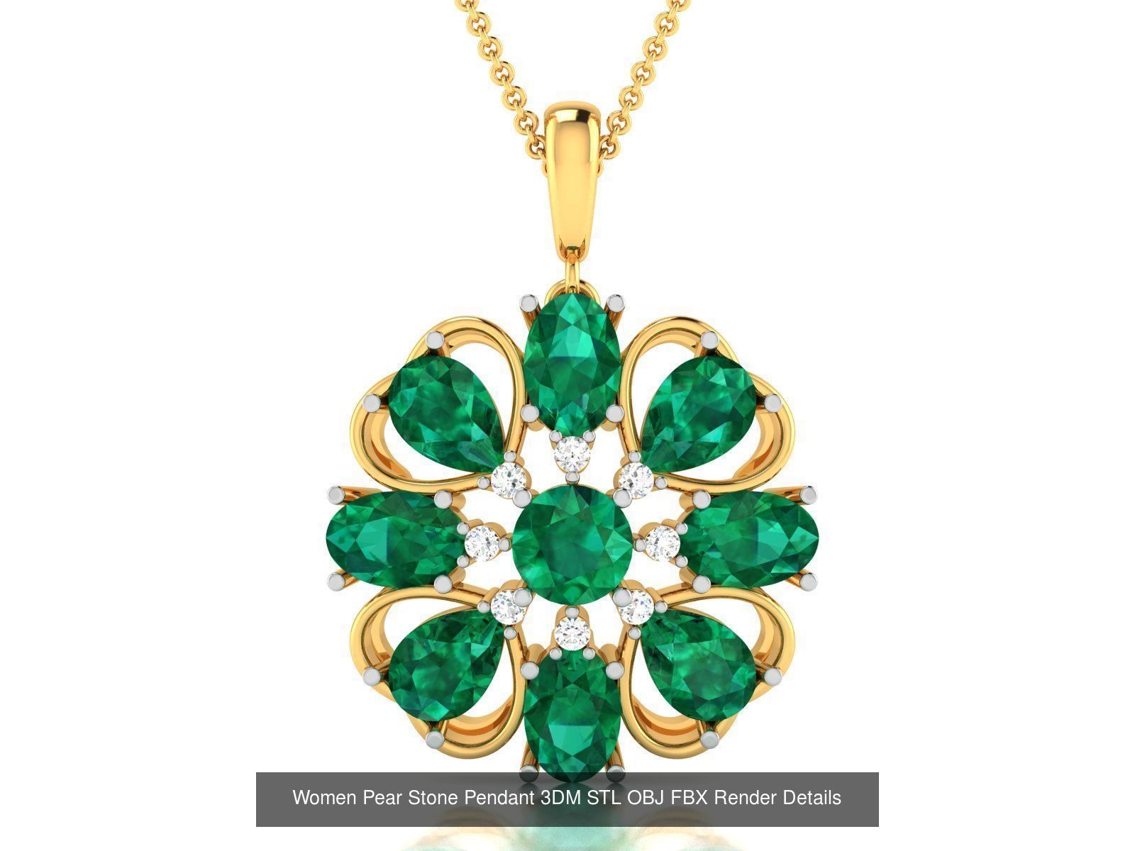 40 Women Pear Stone Pendants Collection _28