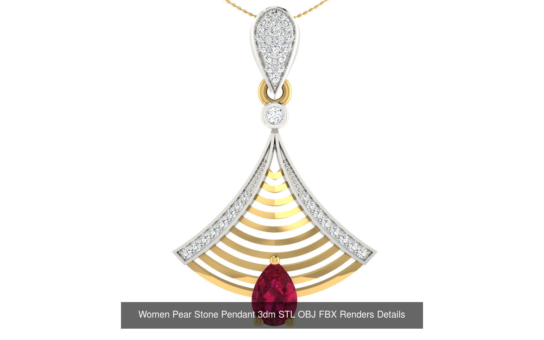 40 Women Pear Stone Pendants Collection _43