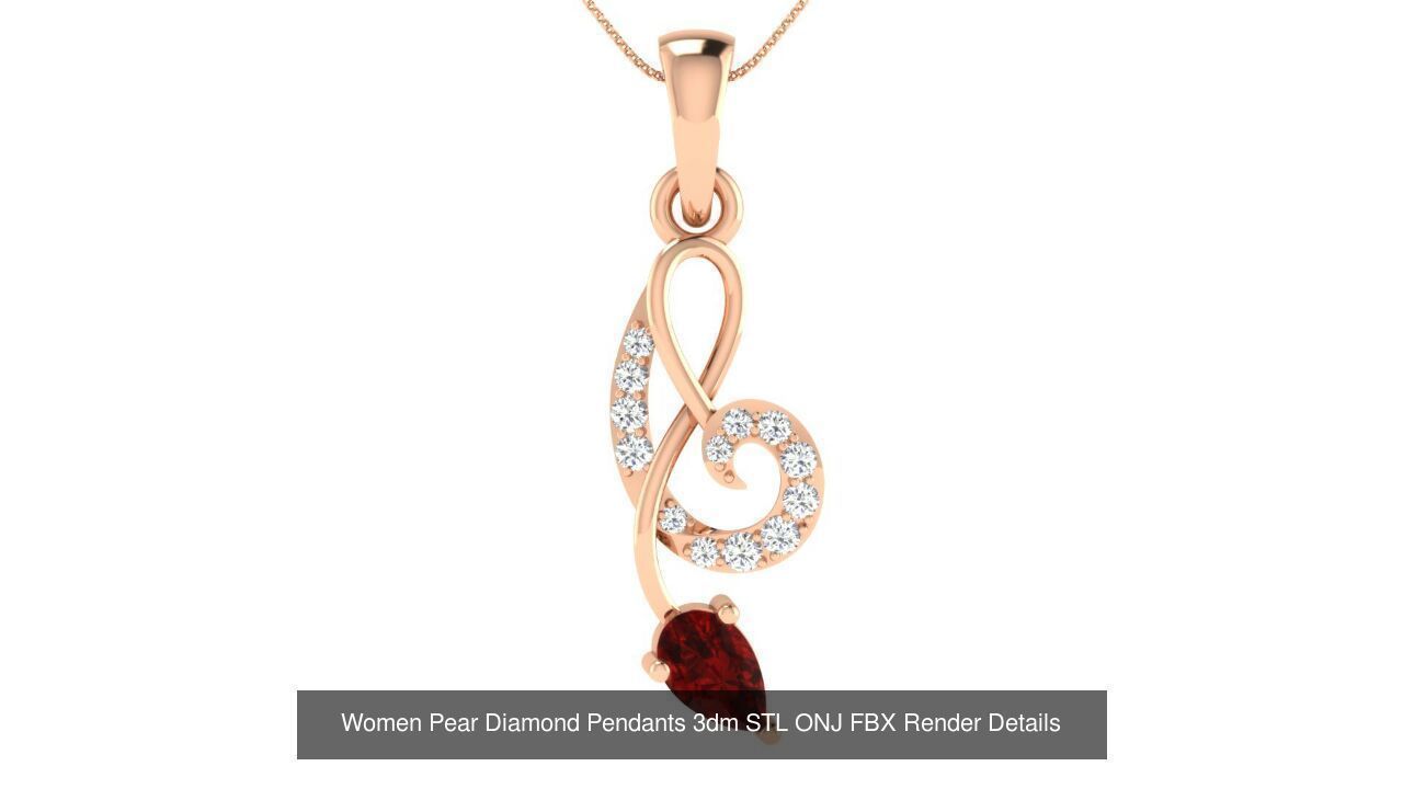 40 Women Pear Stone Pendants Collection _31