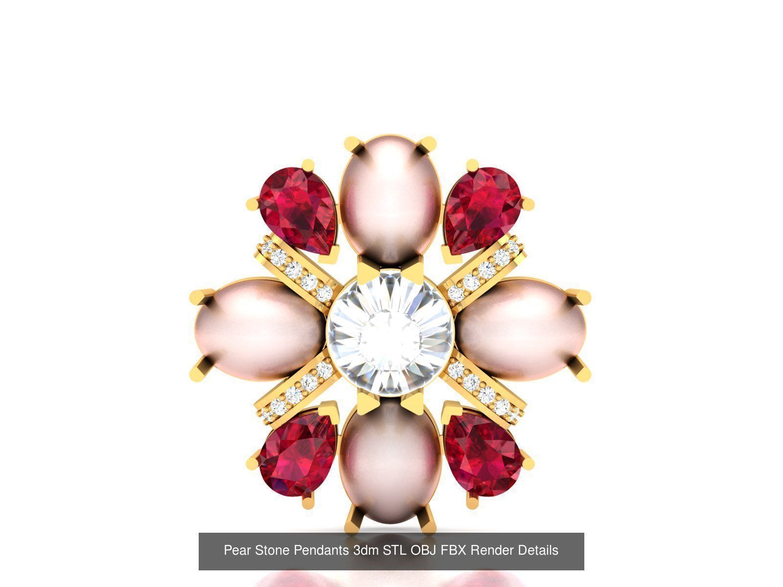 40 Women Pear Stone Pendants Collection _26