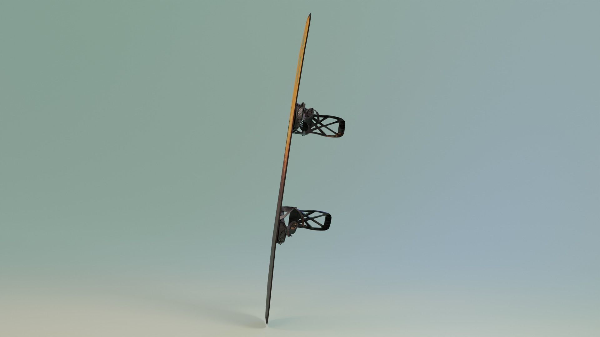 Snowboard Low-poly 3D model_8