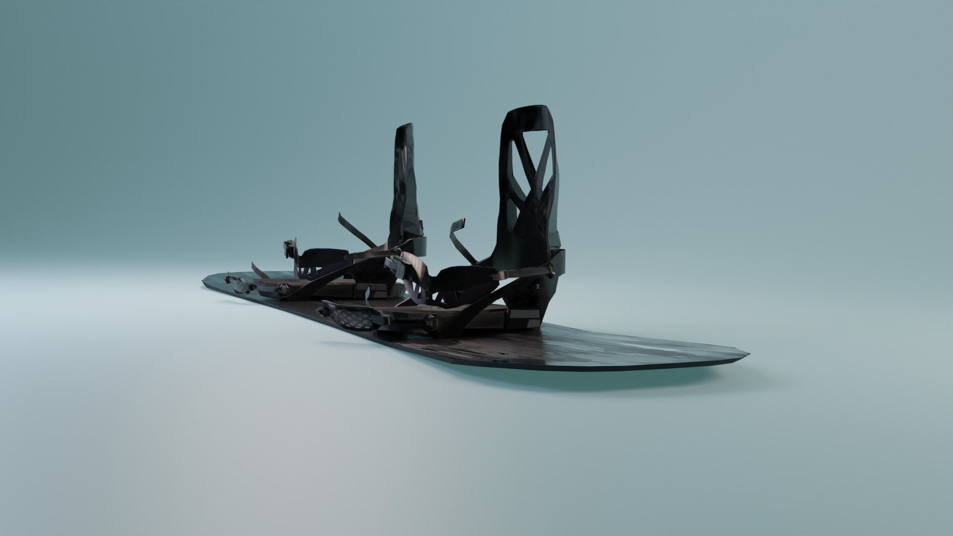 Snowboard Low-poly 3D model_5