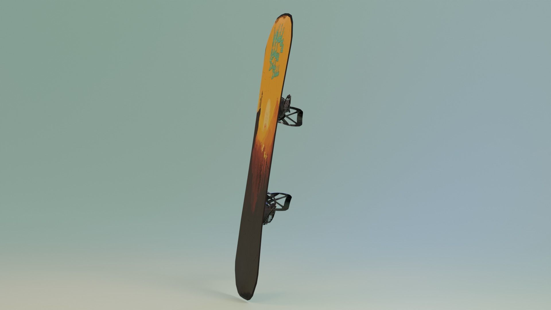 Snowboard Low-poly 3D model_6