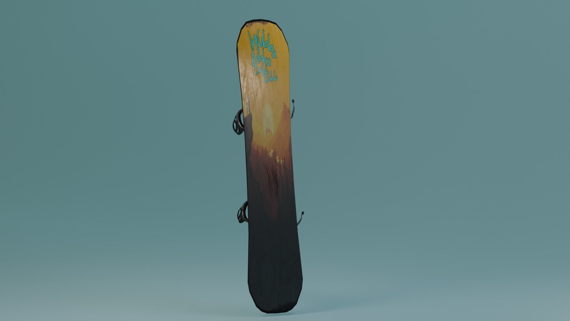 Snowboard Low-poly 3D model_3