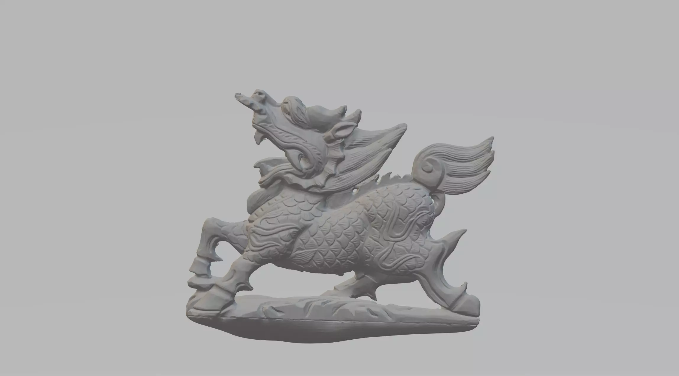 Kirin statue of horse 3D print model_0