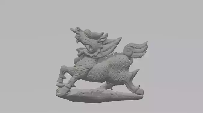 Kirin statue of horse 3D print model