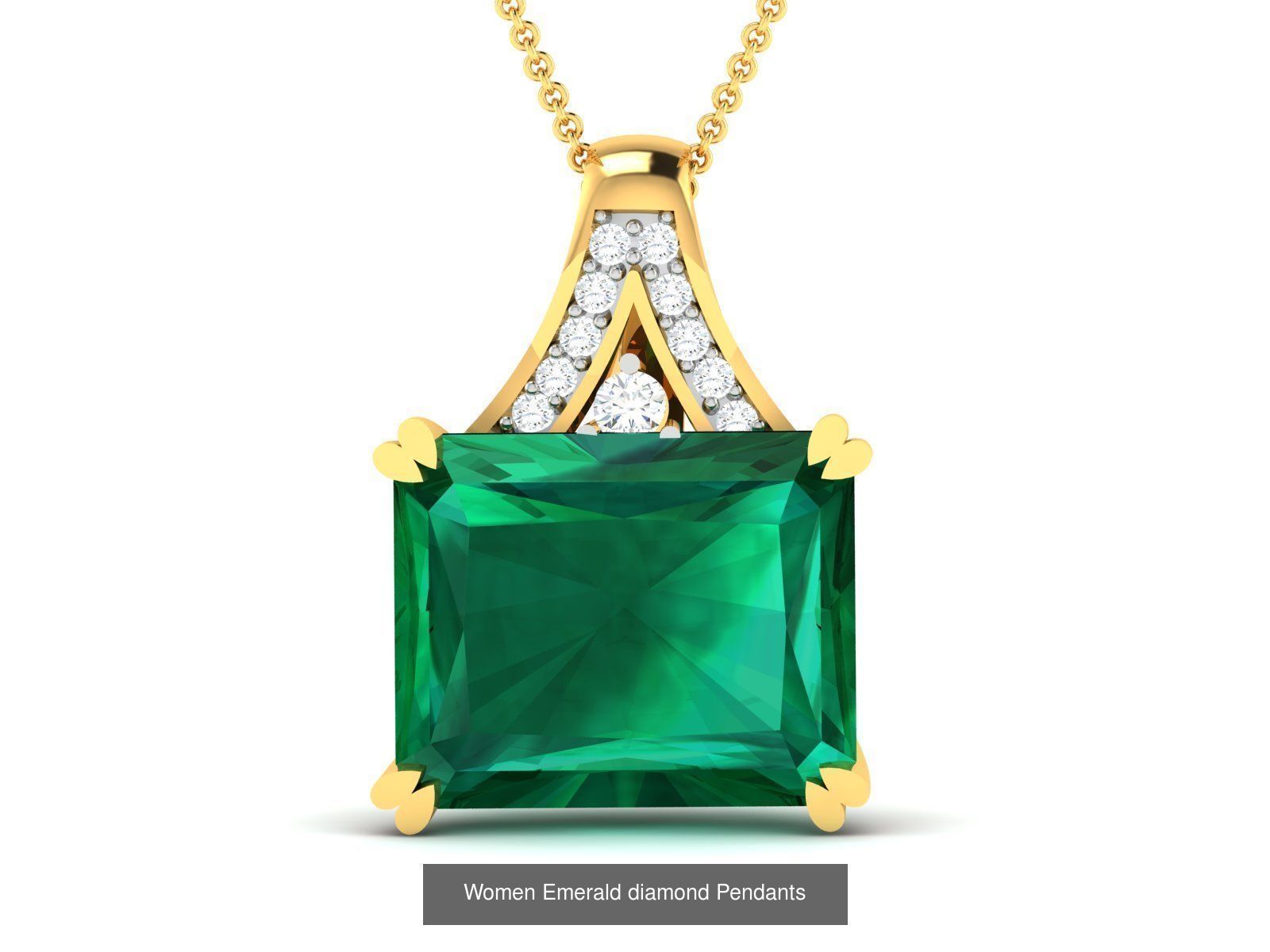 12 Women Emerald Stone Pendants Collection _4