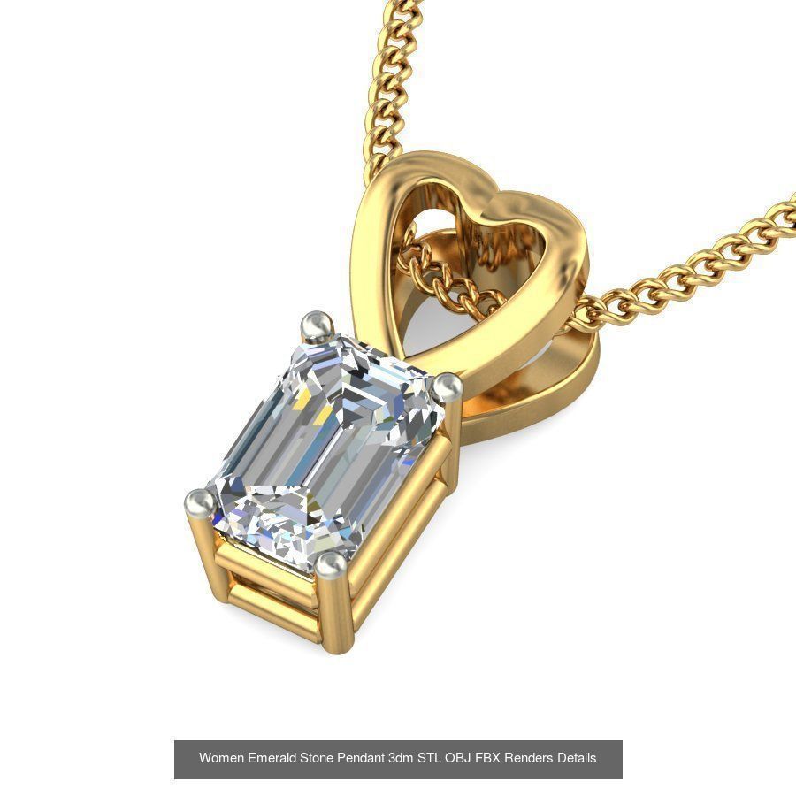 12 Women Emerald Stone Pendants Collection _12